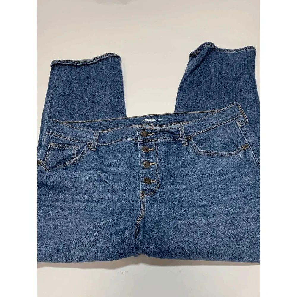 Old Navy Women’s Flare Ankle Denim Jeans Medium Wash Blue Size 16